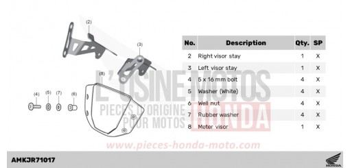 KIT,METER VISOR CB1000RAP de 2023